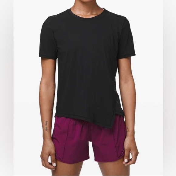 Lululemon Angle Your Strength SS- Black/ Size 10 - Picture 1 of 9
